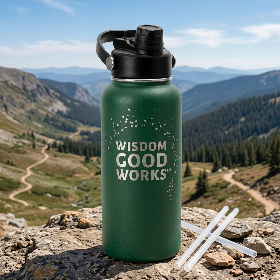 WISDOM Good Works Water Bottle