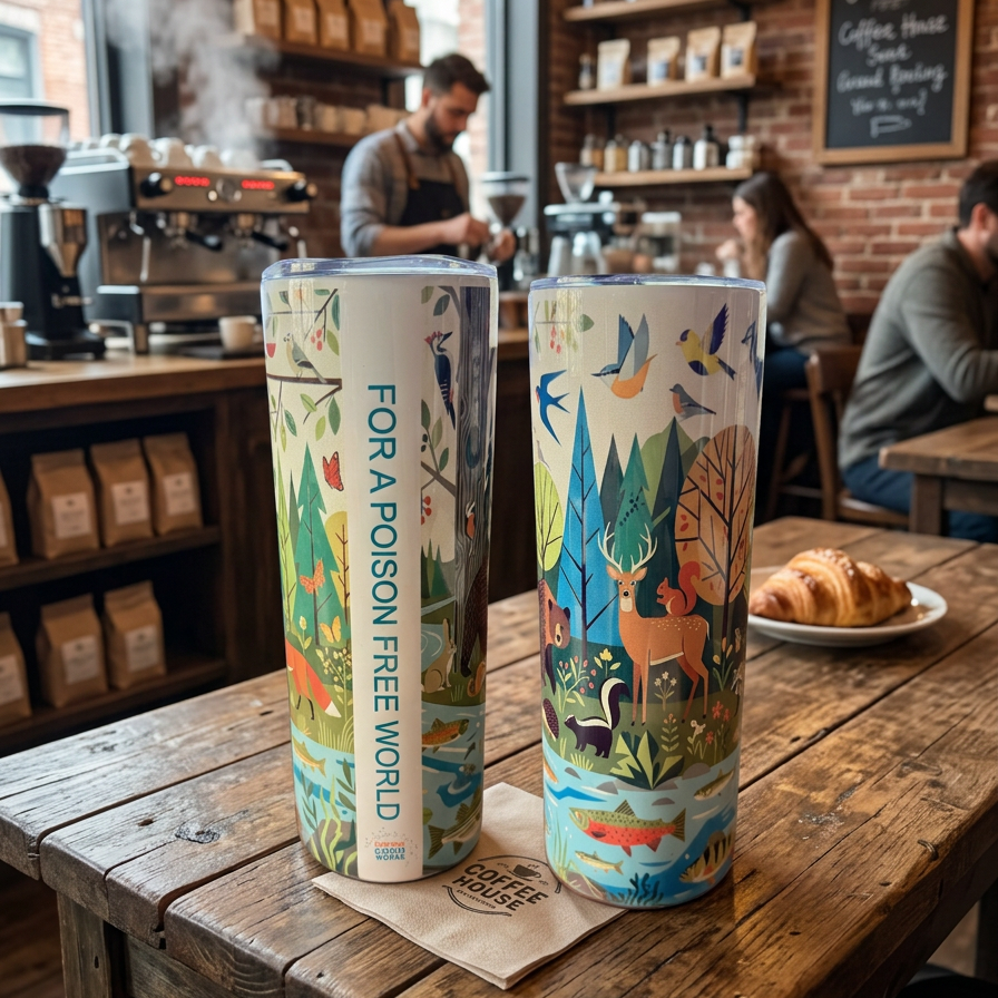 Poison-Free World Skinny Tumbler